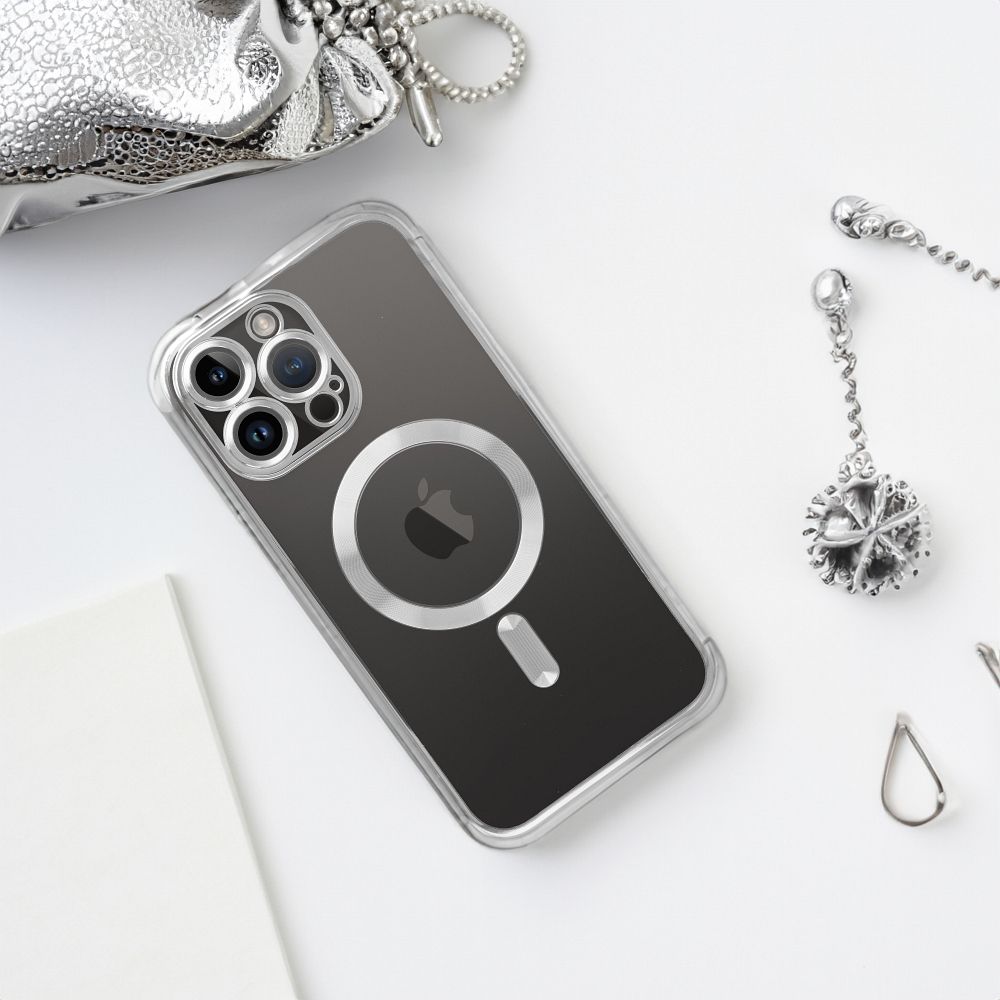 Aizsargvāciņš Samsung S24 – ELECTRO MAG compatible with MagSafe, sudraba — attēls 4