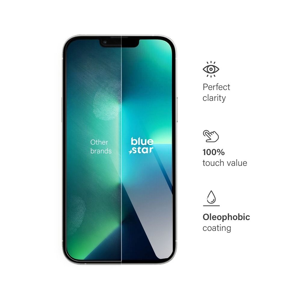 Aizsargstikls iPhone 13 Pro Max/14 Plus – Blue Star — attēls 4