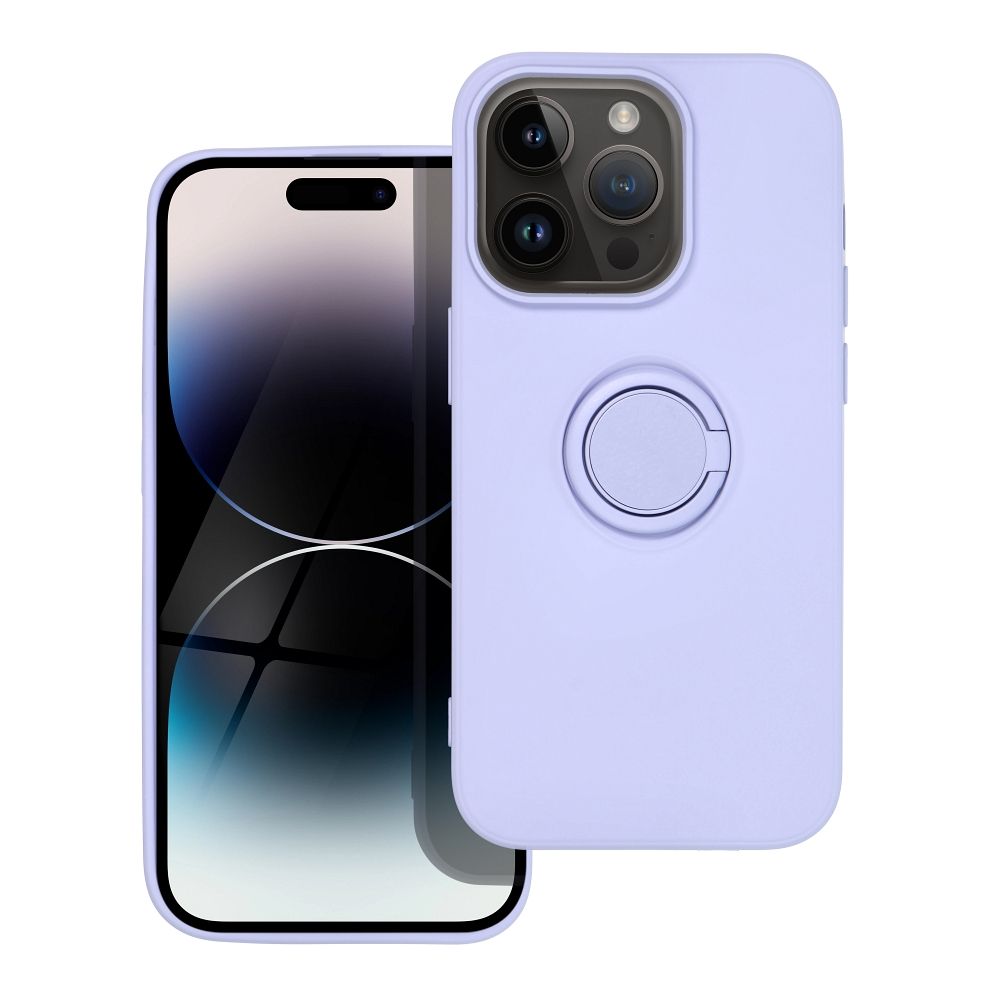 Aizsargvāciņš iPhone 14 Pro – SILICONE RING, violets — attēls 2
