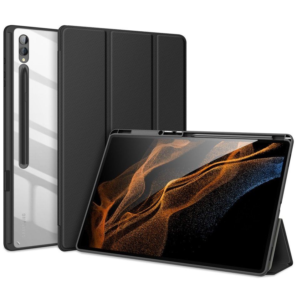Aizsargvāciņš Samsung Tab S9 Ultra – DUX DUCIS TOBY with pencil storage, melns