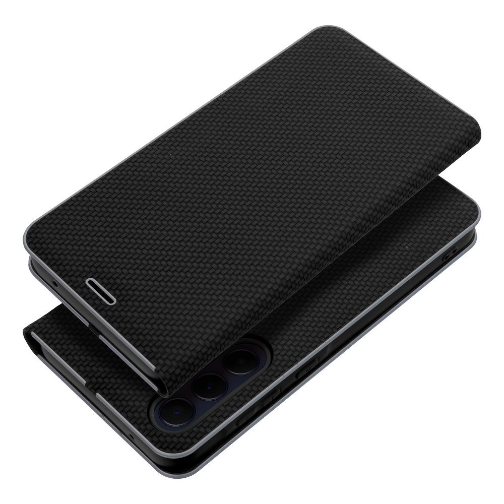 Aizsargvāciņš Samsung Xcover 7 – LUNA Carbon, melns