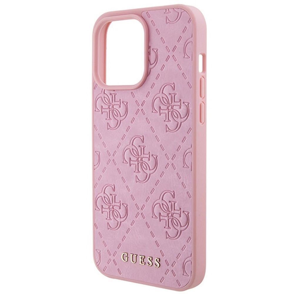 Aizsargvāciņš iPhone 15 Pro GUHCP15LP4EPMP (Quilted 4G Classic) – GUESS, rozā — attēls 4
