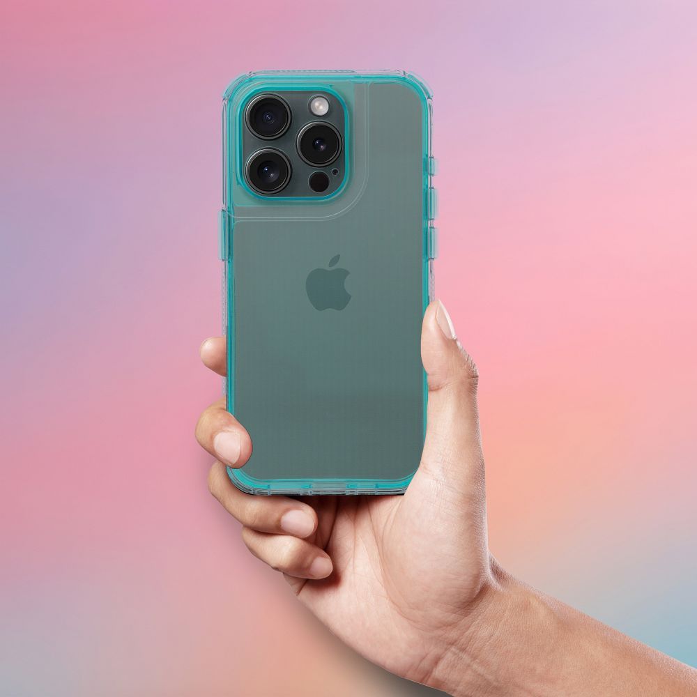 Aizsargvāciņš iPhone 16 Pro Max mint – MATRIX CLEAR — attēls 3