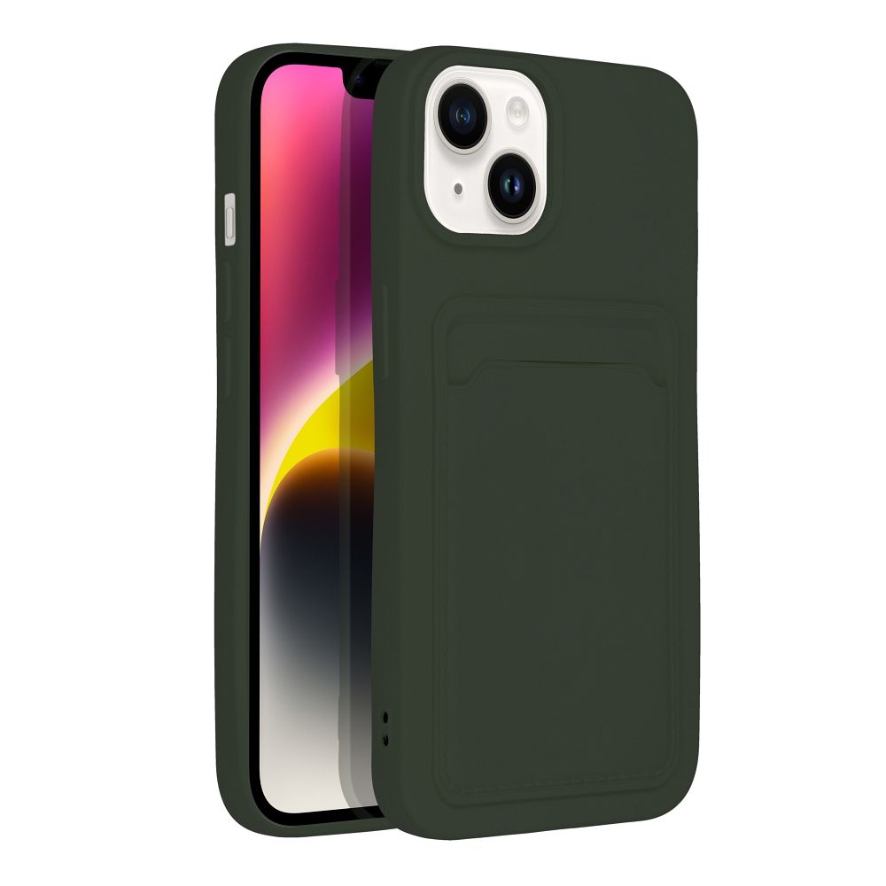 Aizsargvāciņš iPhone 14 – CARD, zaļš — attēls 2