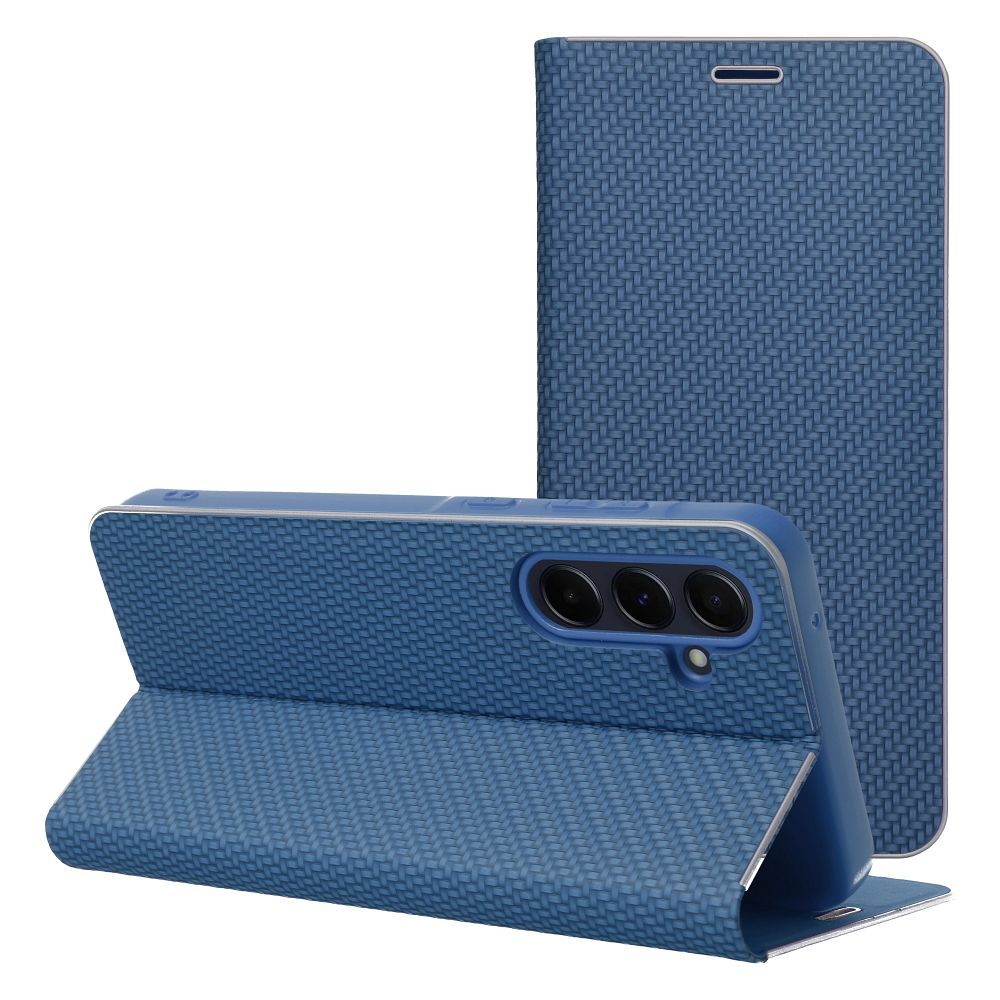 Aizsargvāciņš Samsung S10 – LUNA Carbon, zils — attēls 2