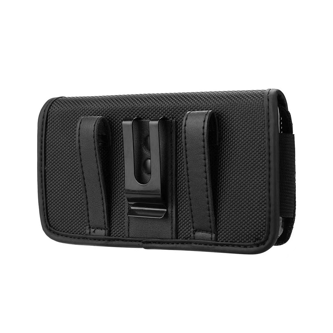 Aizsargvāciņš iPhone 13 PRO MAX / Samsung S21 Ultra / Xiaomi 12 Ultra – Horizontal universal OXFORD model 4, melns — attēls 4
