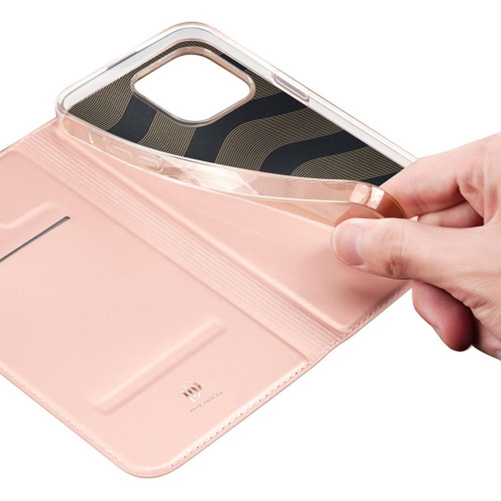 Aizsargvāciņš iPhone 15 Pro Max rose – DUX DUCIS wallet SKIN PRO — attēls 2