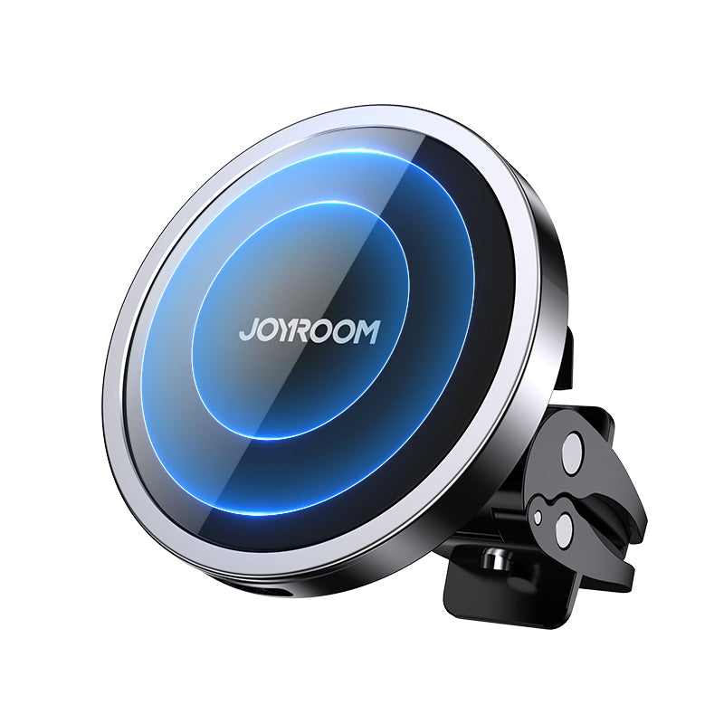 Joyroom JR-ZS240 magnētisks auto telefona turētājs ar Qi 15 W bezvadu uzlādi, melns