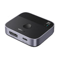 Ugreen 65878 DisplayPort/USB-C uz USB-C pārslēdzējs, 8K/60 Hz, pelēks