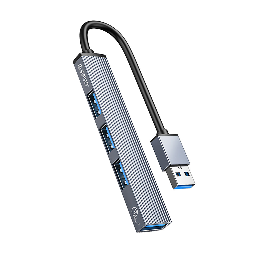 Orico AH-A13 USB-A centrmezgls: 1× USB-A 3.0 + 3× USB-A 2.0, pelēks
