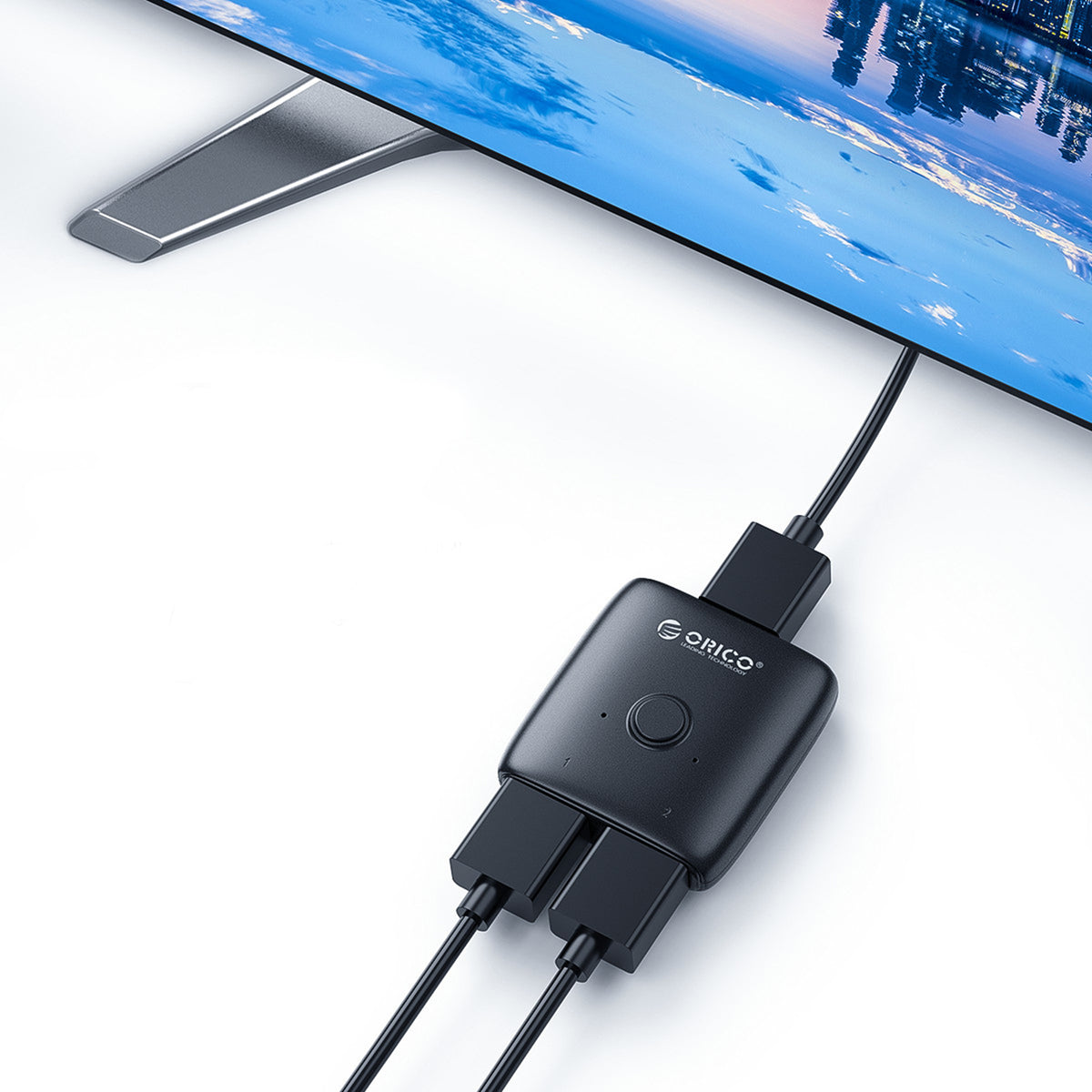 Orico HS2-A1 divvirzienu HDMI 2.0 pārslēdzējs/sadalītājs, melns