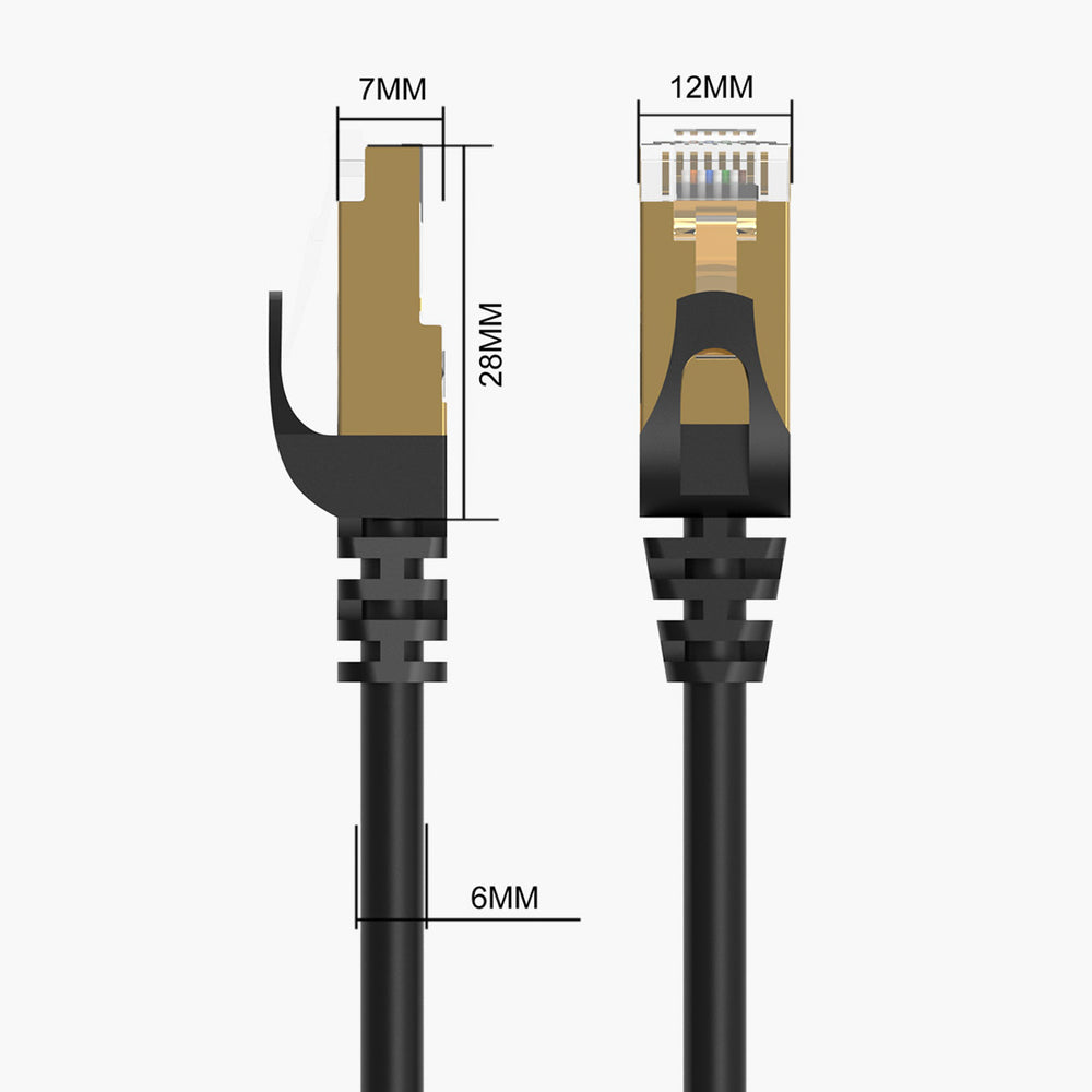 Orico PUG-C7 CAT7 RJ45 tīkla kabelis 10 Gbit/s, 2 m, melns