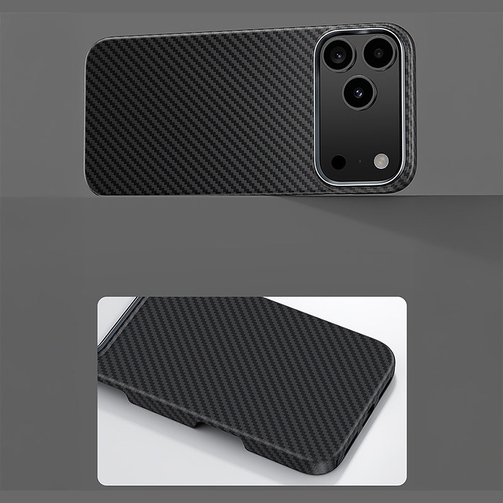 Aizsargvāciņš iPhone 17 – Benks ArmorAir Kevlar 600D ar metāla rāmi, melns