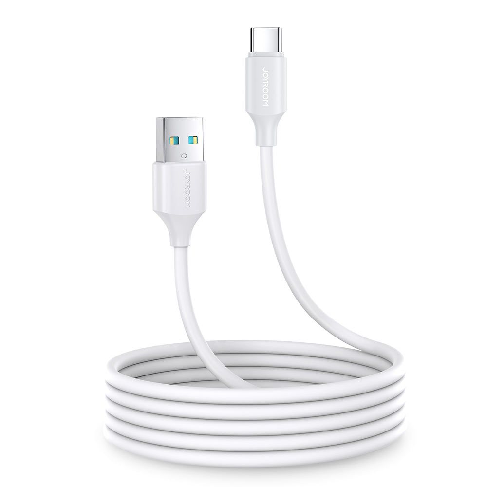 Joyroom Long-Lasting A9 USB-A–USB-C 3 A kabelis, 2 m, balts