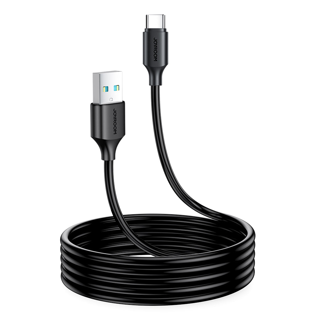 Joyroom Long-Lasting A9 USB-A–USB-C 3 A kabelis, 2 m, melns