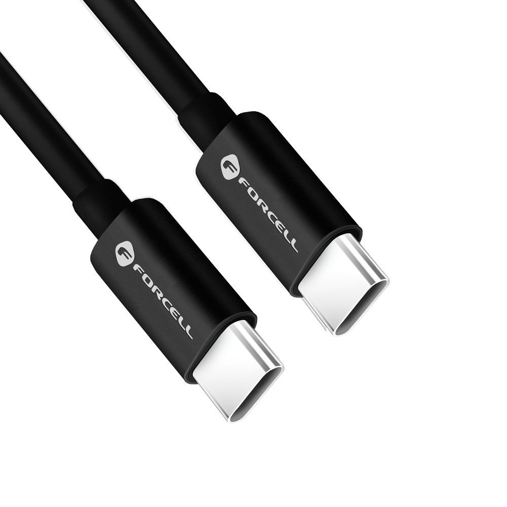 Kabelis FORCELL F-ENERGY C338 cable Type C to Type C PD QC4.0 3A 60W 1,5 m black — attēls 3