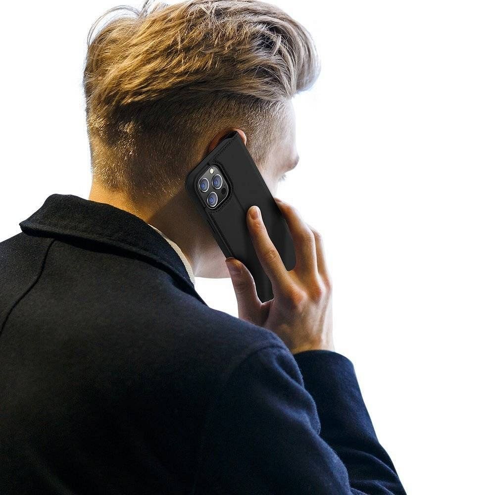 Aizsargvāciņš iPhone 13 Pro – DUX DUCIS wallet SKIN PRO, melns — attēls 3