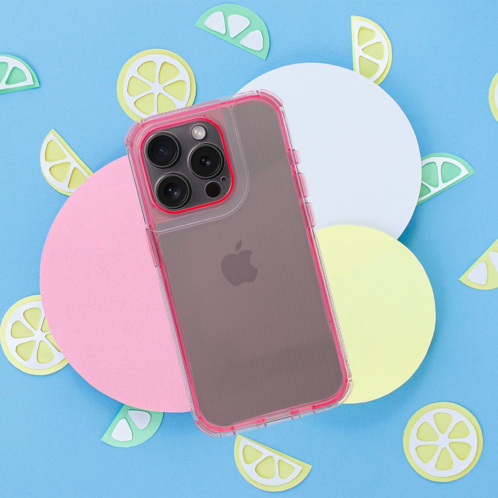 Aizsargvāciņš iPhone 16 Pro – MATRIX CLEAR, pūderrozā — attēls 4