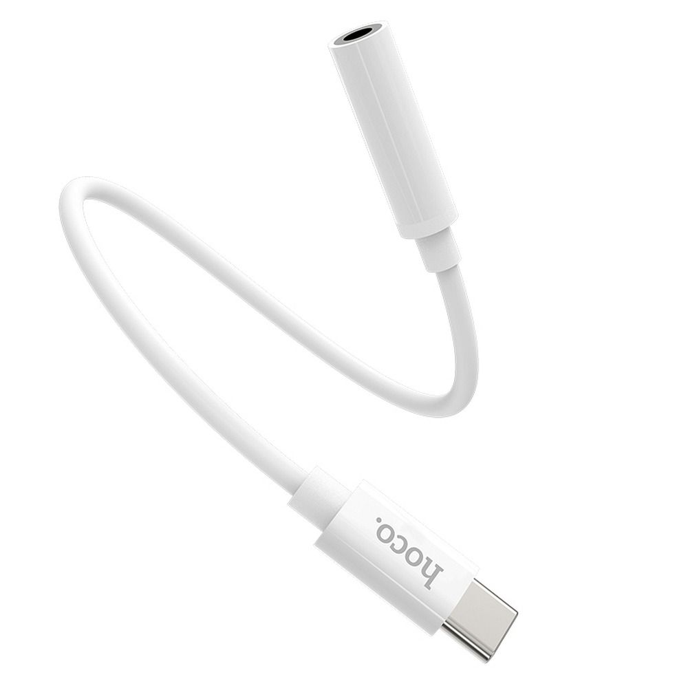 Adapteris HOCO adapter AUX Type C to Jack 3,5 mm LS30 white — attēls 3