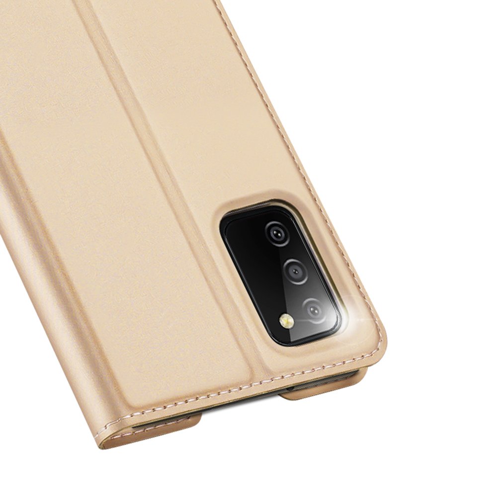 Aizsargvāciņš Samsung Galaxy A03s golden – Dux Ducis Skin Pro Bookcase type — attēls 3