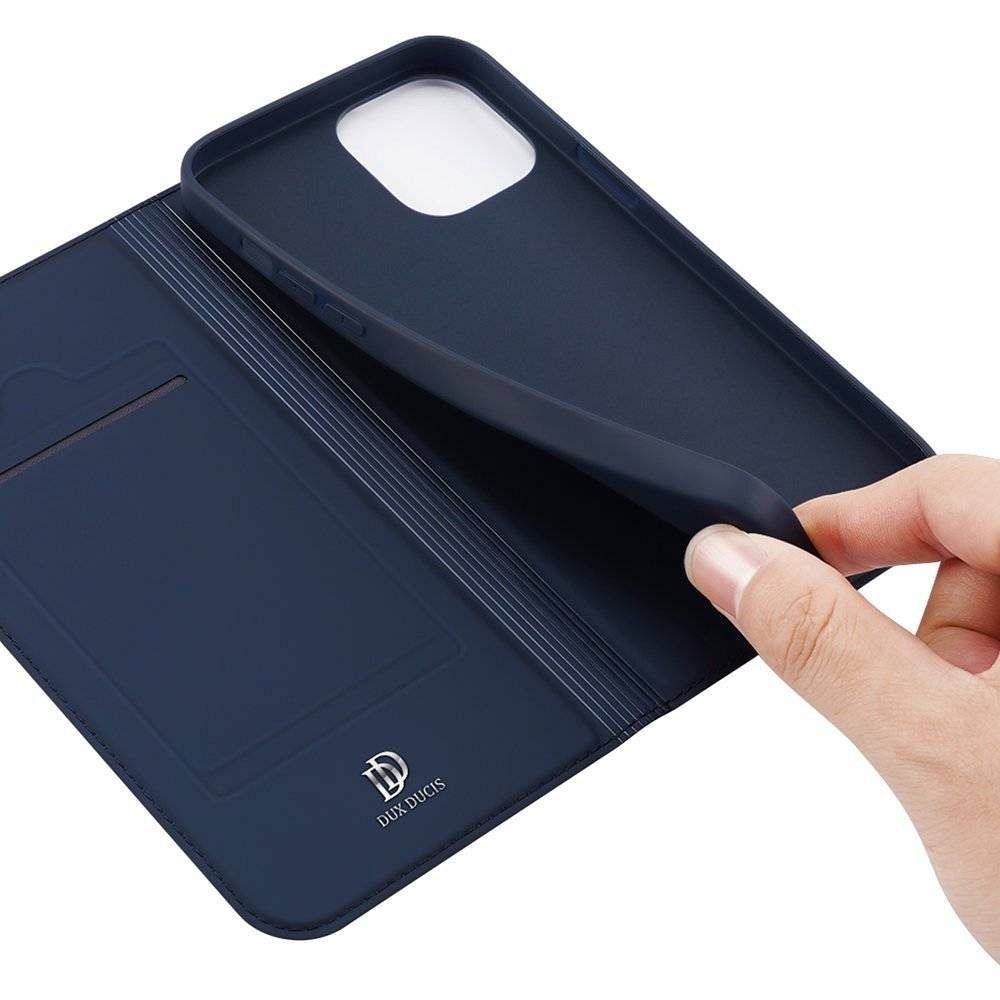 Aizsargvāciņš iPhone 13 Pro – DUX DUCIS wallet SKIN PRO, zils — attēls 3