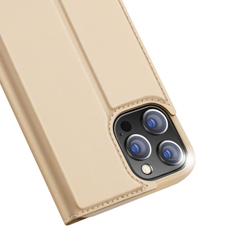 Aizsargvāciņš iPhone 13 Pro Max golden – Dux Ducis Skin Pro Bookcase type — attēls 3