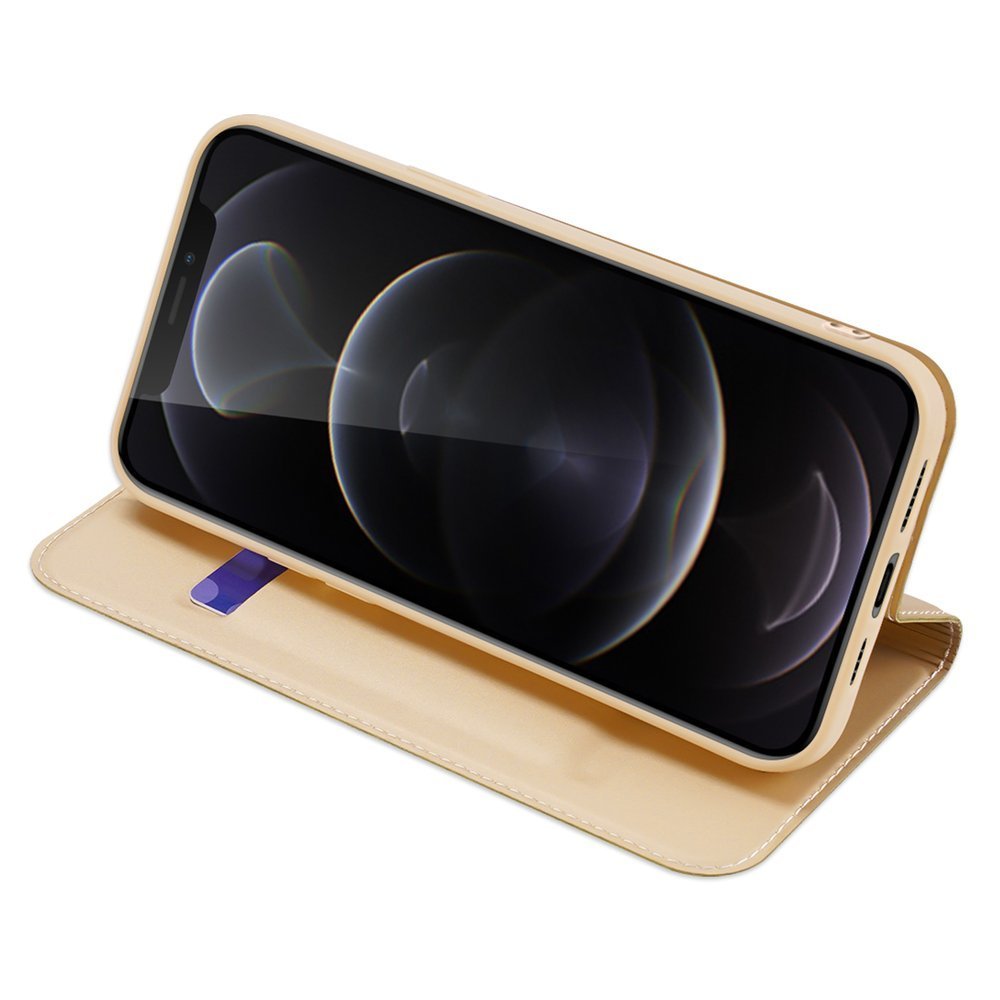 Aizsargvāciņš iPhone 13 Pro Max golden – Dux Ducis Skin Pro Bookcase type — attēls 4