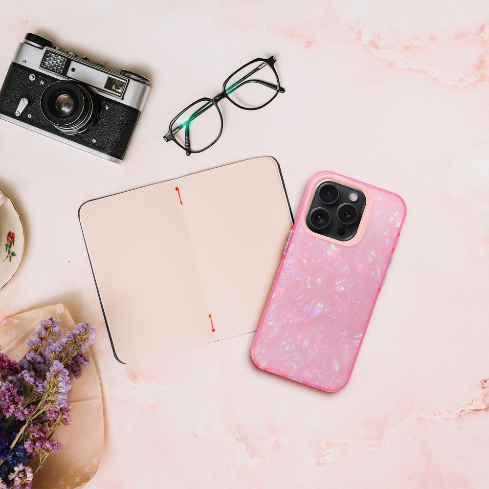 Aizsargvāciņš iPhone 16 PRO – TUTTI FRUTTI, rozā — attēls 4