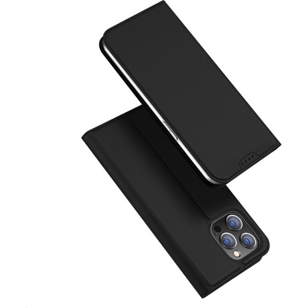 Aizsargvāciņš iPhone 15 Pro – DUX DUCIS wallet SKIN PRO, melns
