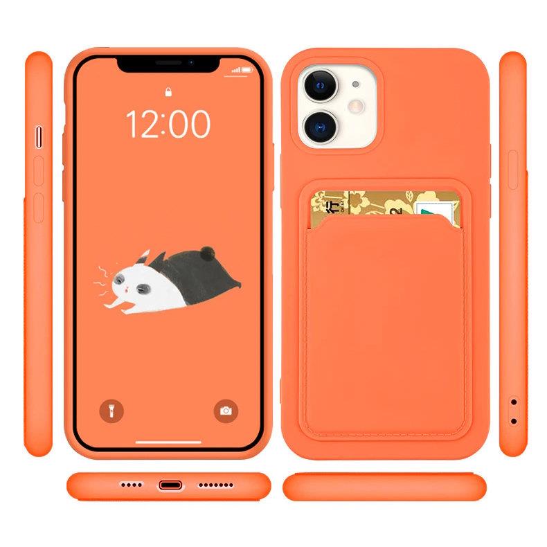 Aizsargvāciņš Xiaomi Redmi Note 10 / Redmi Note 10S – Card Silicone Wallet with Card Slot Documents, sarkans — attēls 4