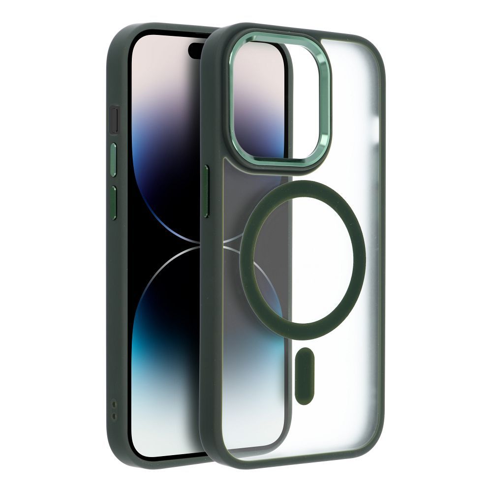 Aizsargvāciņš iPhone 15 – MATTE MAG compatible with MagSafe, zaļš — attēls 3