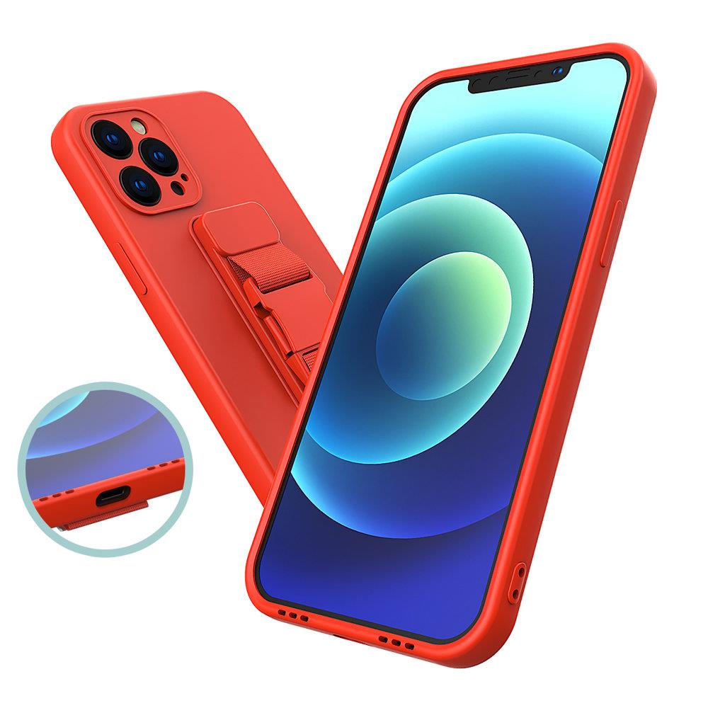 Aizsargvāciņš Samsung Galaxy A32 5G – Rope gel with a lanyard chain bag lanyard, tumši zils — attēls 3