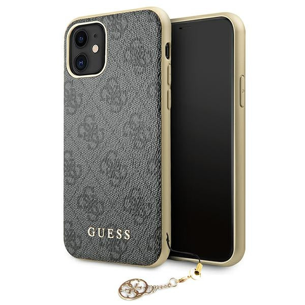 Aizsargvāciņš iPhone 11 6.1" / Xr grey/gray hard case 4G Charms Collection – Guess GUHCN61GF4GGR