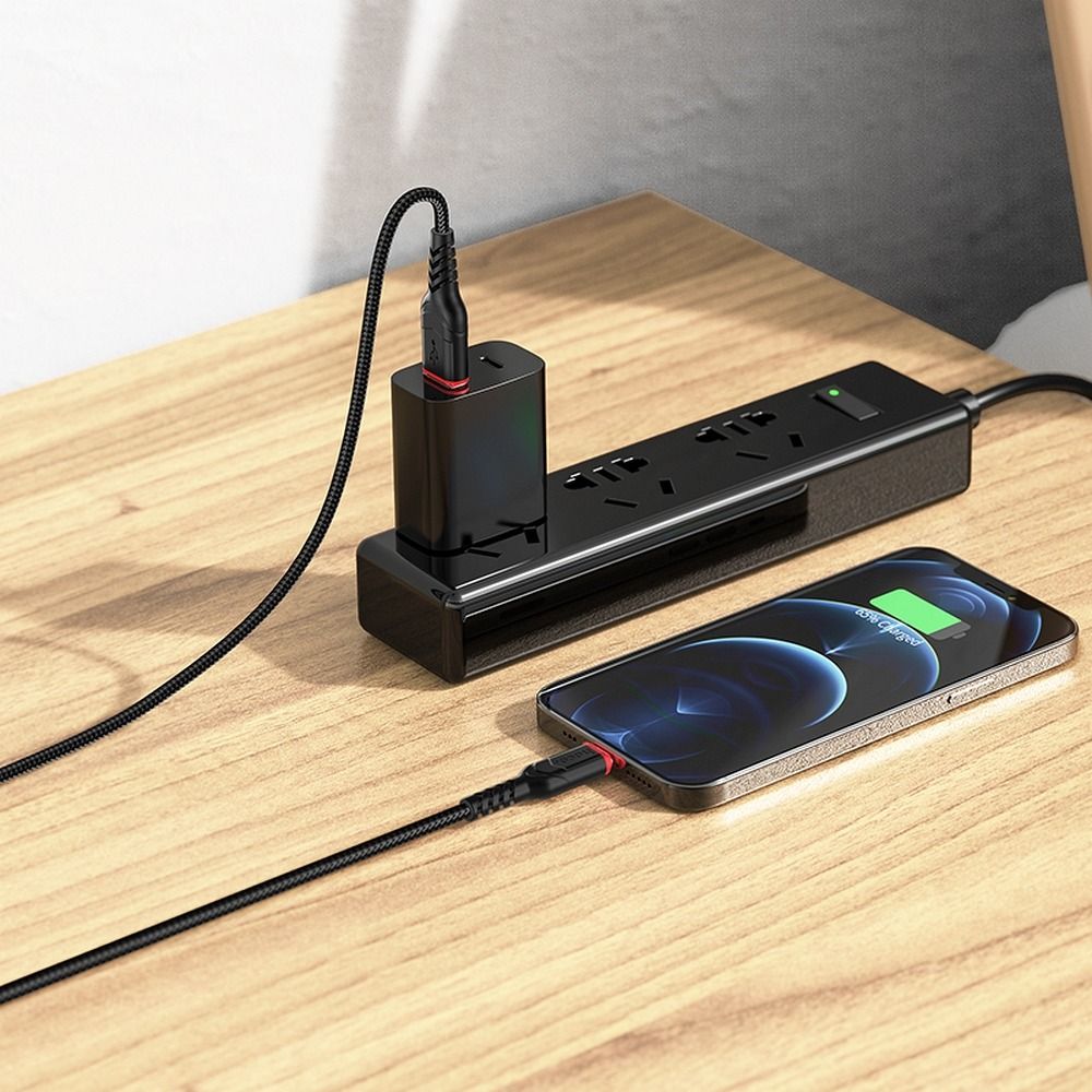 Kabelis HOCO cable USB A to Lightning 2,4A X59 1 m black — attēls 3