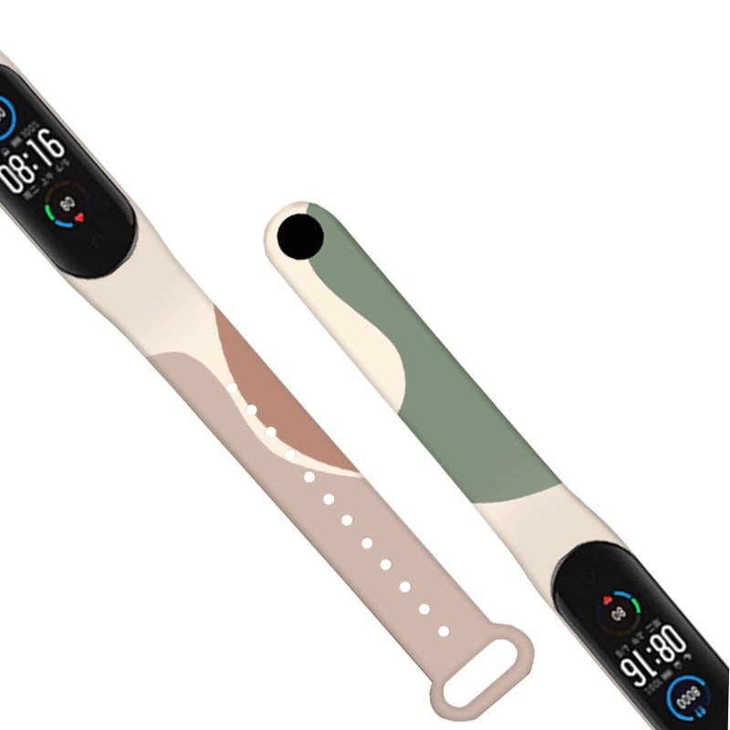 Viedpulksteņa siksniņa Strap Moro band for Xiaomi Mi Band 3 / 4 silicone strap watch bracelet pattern 4 — attēls 3