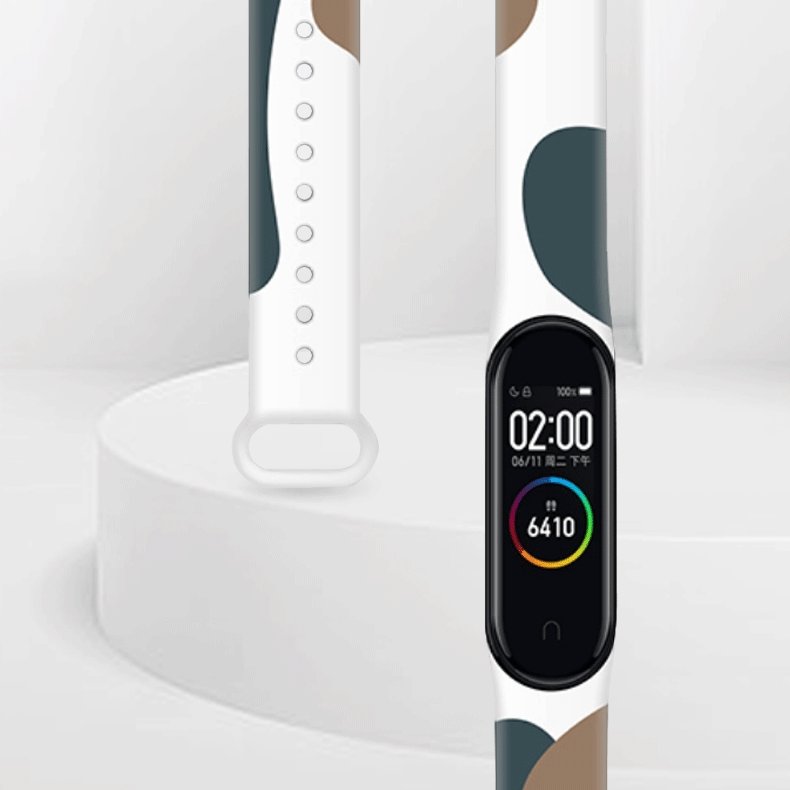 Viedpulksteņa siksniņa Strap Moro band for Xiaomi Mi Band 3 / 4 silicone strap watch bracelet pattern 4 — attēls 4