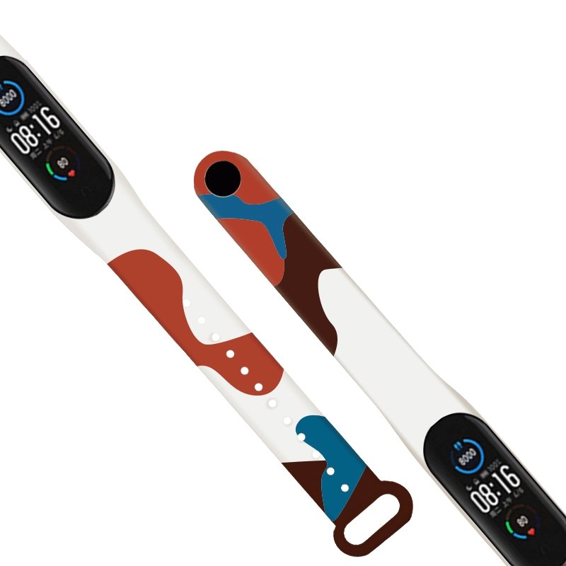 Viedpulksteņa siksniņa Strap Moro band for Xiaomi Mi Band 3 / 4 silicone strap watch bracelet pattern 8 — attēls 3