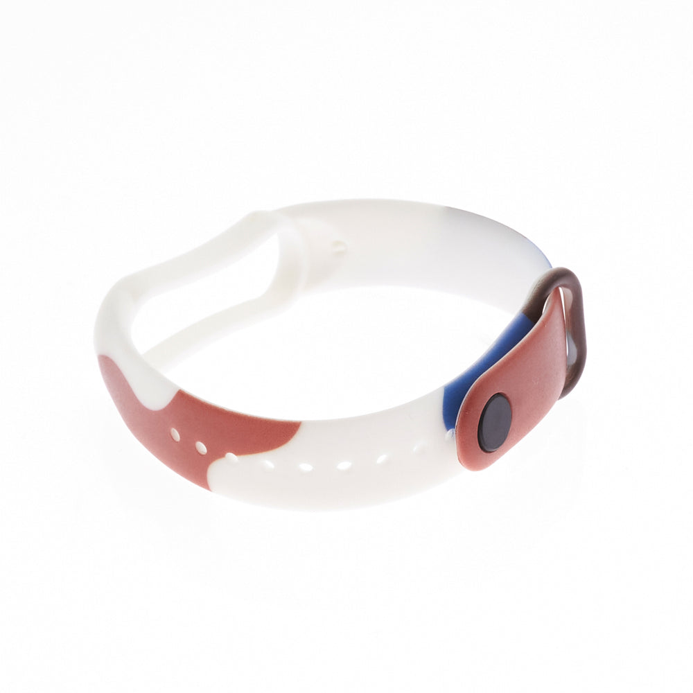 Viedpulksteņa siksniņa Strap Moro band for Xiaomi Mi Band 3 / 4 silicone strap watch bracelet pattern 8