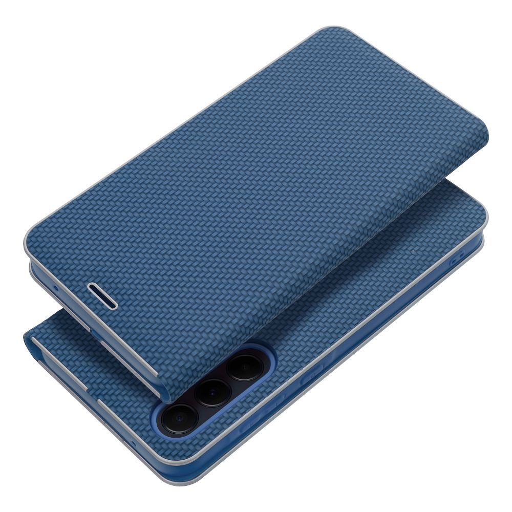 Aizsargvāciņš Samsung S10 – LUNA Carbon, zils — attēls 3