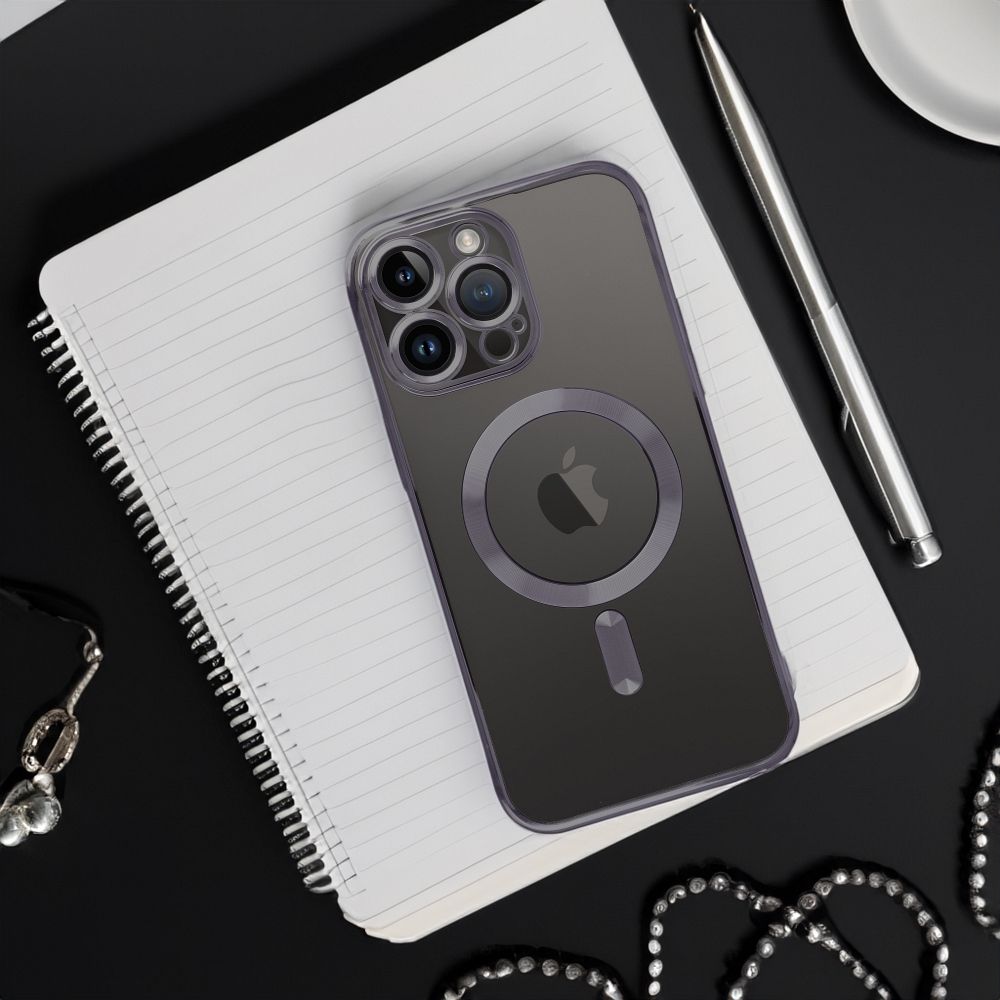 Aizsargvāciņš iPhone 15 Pro – ELECTRO MAG compatible with MagSafe, melns — attēls 3