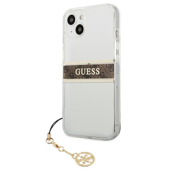 Aizsargvāciņš iPhone 13 mini 5.4" Transparent hardcase 4G Brown Strap Charm – Guess GUHCP13SKB4GBR — attēls 2