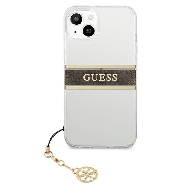 Aizsargvāciņš iPhone 13 mini 5.4" Transparent hardcase 4G Brown Strap Charm – Guess GUHCP13SKB4GBR — attēls 3