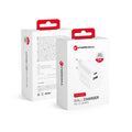 Uzlādes adapteris FORCELL F-ENERGY TFK-TC-30WPD travel charger Type C + USB A PD QC4.0 3A 30W white