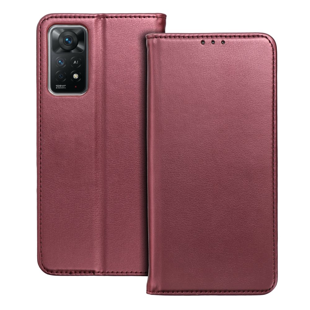 Aizsargvāciņš Xiaomi Redmi Note 13 Pro 5G – SMART MAGNETO, bordo — attēls 3