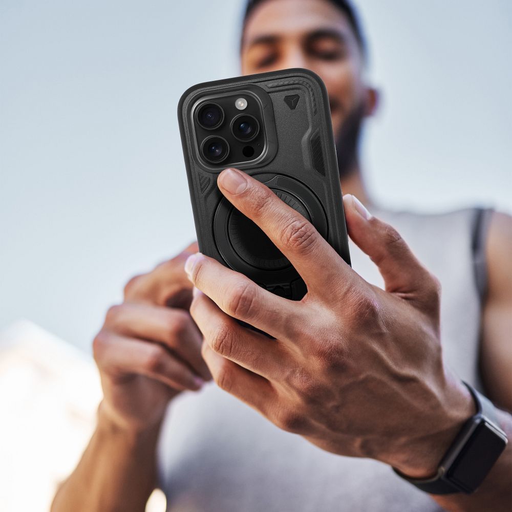 Frost Armor aizsargvāciņš iPhone 15, melns