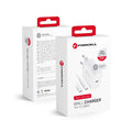 Uzlādes adapteris FORCELL F-ENERGY TFK-TC-25WPD travel charger Type C + cable Type C to Type C PD Q.C 3A 25W white