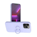 Aizsargvāciņš iPhone 13 Pro – SILICONE RING, violets
