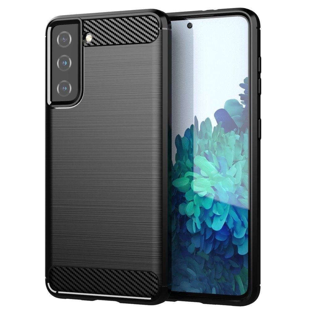 Aizsargvāciņš Samsung S21 Plus – CARBON, melns