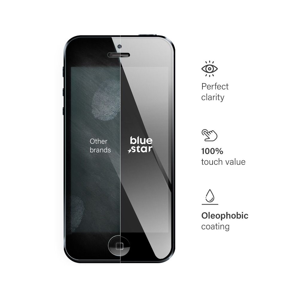 Aizsargstikls iPhone 5/5S – Blue Star — attēls 4