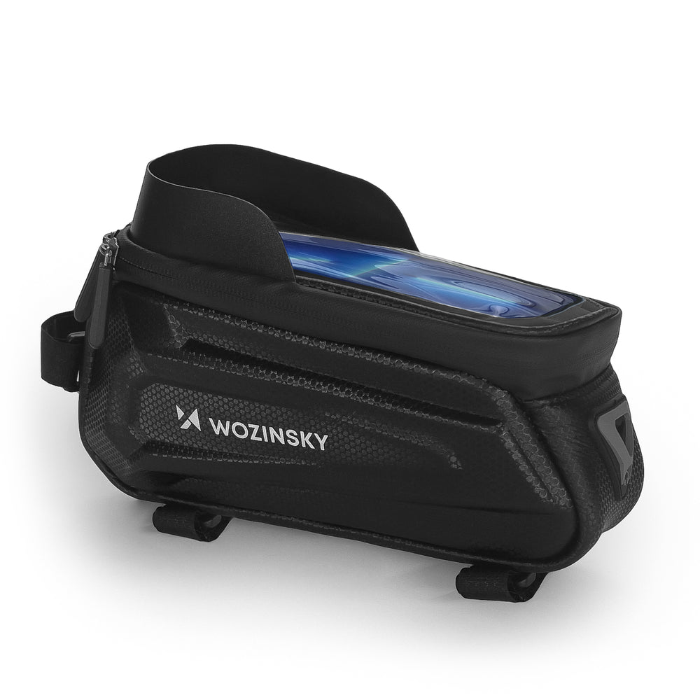 Velosipēda vai skrejriteņa soma Wozinsky Bike Frame Bag with Phone Case 1.7L Black (WBB28BK) — attēls 2